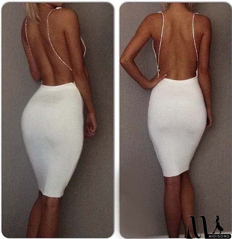 MidiSono - Fashion Sexy Backless  Dress