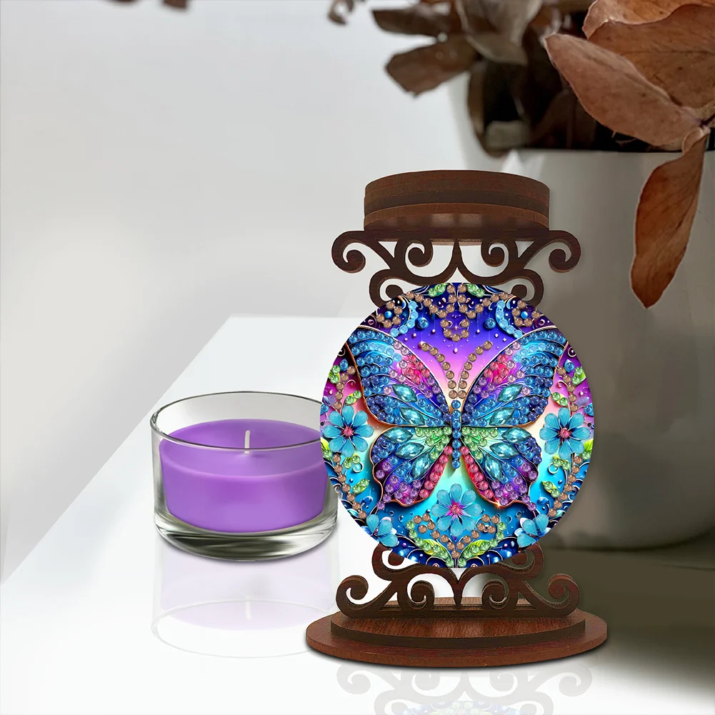 Butterfly Desktop Diamond Painting Candle Holder Aromatherapy Candle Holder