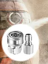 3/8 Inch Power Washer Quick Connect Kit Stainless Steel Adapter Set Power Washer Adapter Fittings Female/Male NPT Thread 12 Pcs 5000 PSI