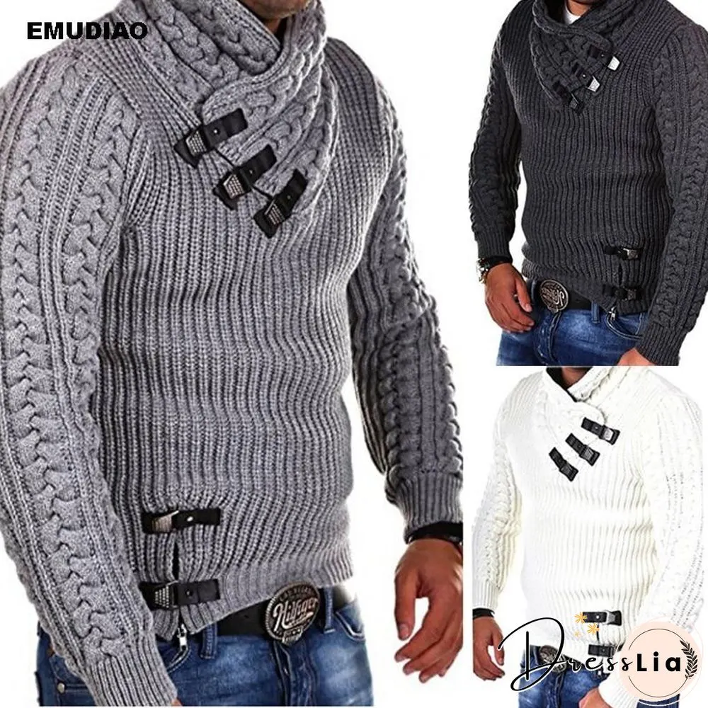 Turtleneck Sweater Men Long Sleeve Knitted Pullovers Soft Warm Basic Man Sweaters