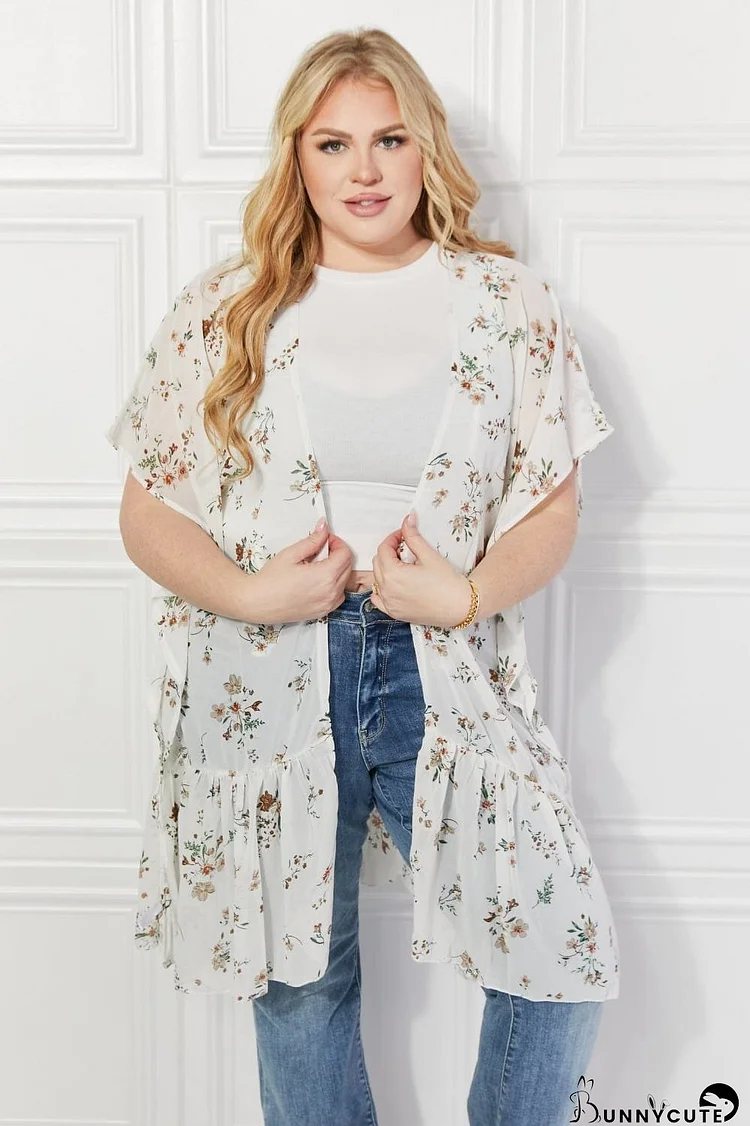 Justin Taylor Meadow of Daisies Floral Kimono