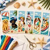 Beach Puppies-14CT Stamped Cross Stitch Bookmark Single-Sided 30x50cm tapestrymarket