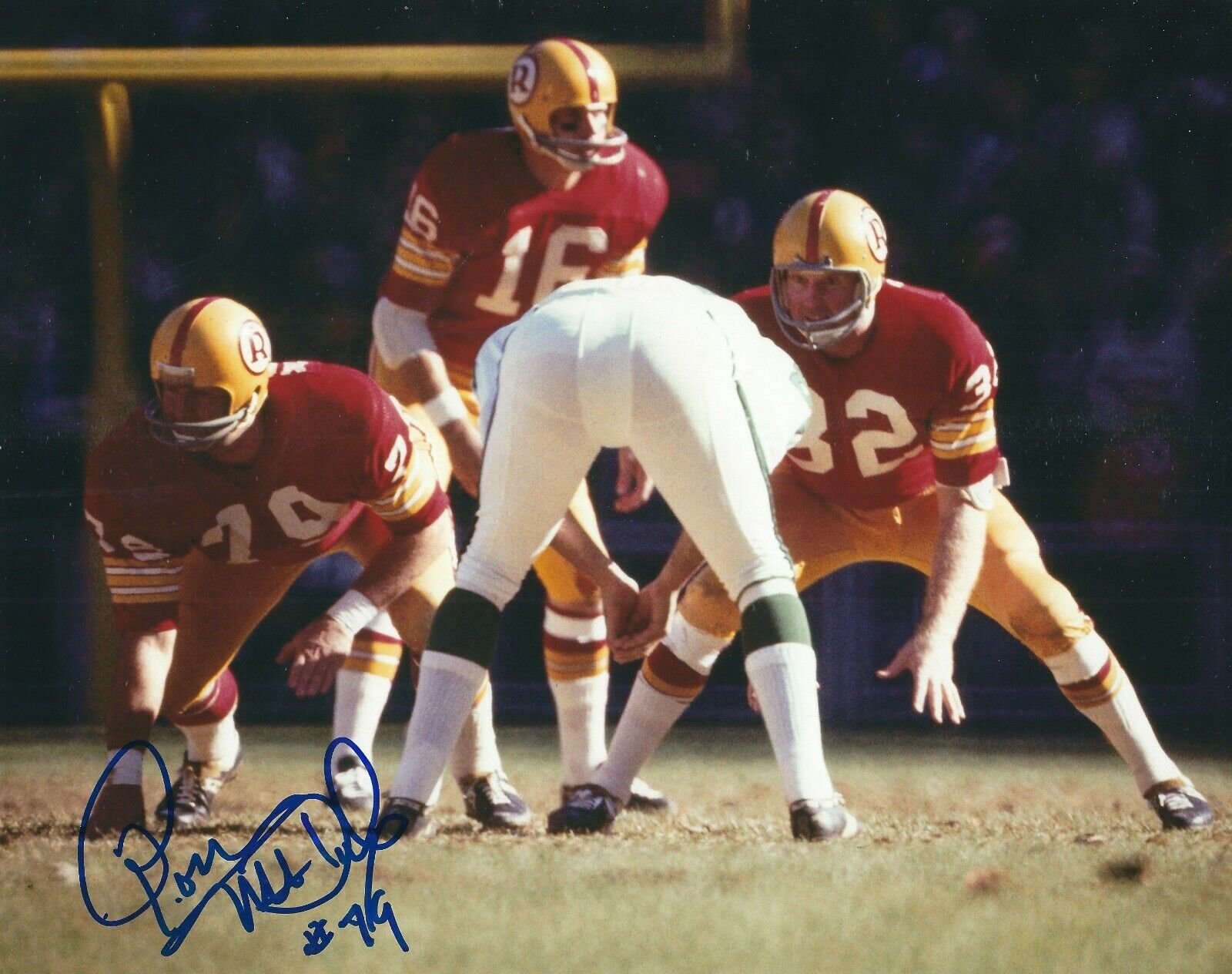 Autographed 8x10 RON MCDOLE Washington Redskins Photo Poster painting - w/COA