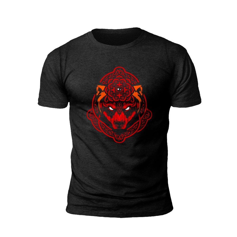 Ferocious Red Wolf: A T-Shirt of Intimidation