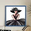 (Stamped/Counted) Elegant Woman In Hat-11CT Cross Stitch 40*40cm/15.75*15.75in