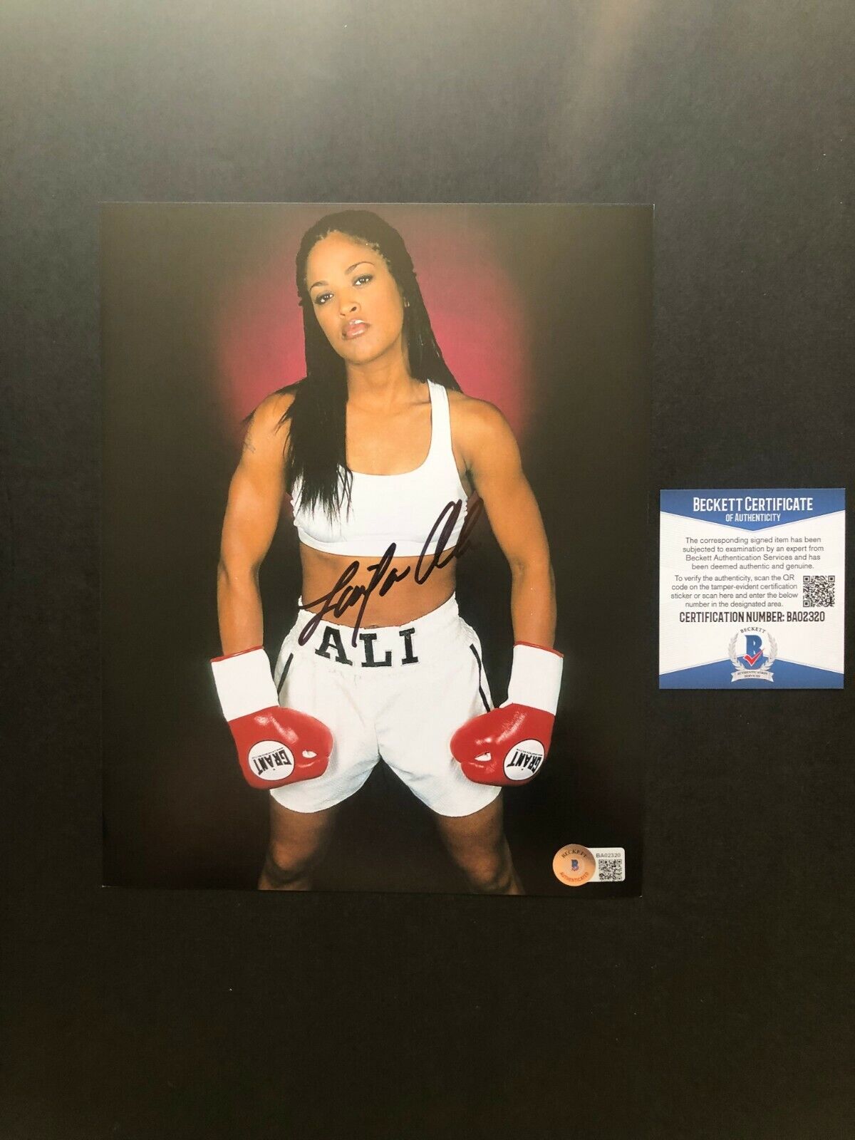 Laila Ali Hot signed autographed boxing Muhammad 8x10 Photo Poster painting Beckett BAS coa