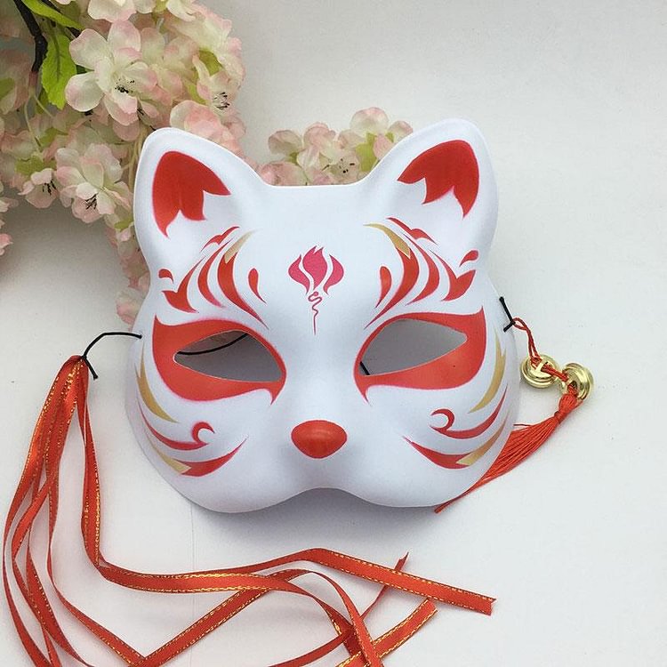 Fox Face Tassels Vintage Mask - Modakawa Modakawa