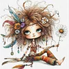 (Multi-Style) Indian Weird Girl-11CT Stamped Cross Stitch 40*40cm/15.75*15.75in tapestrymarket
