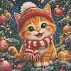 Diamond Painting -DIY Round Drill Christmas Kitten(40x40cm)