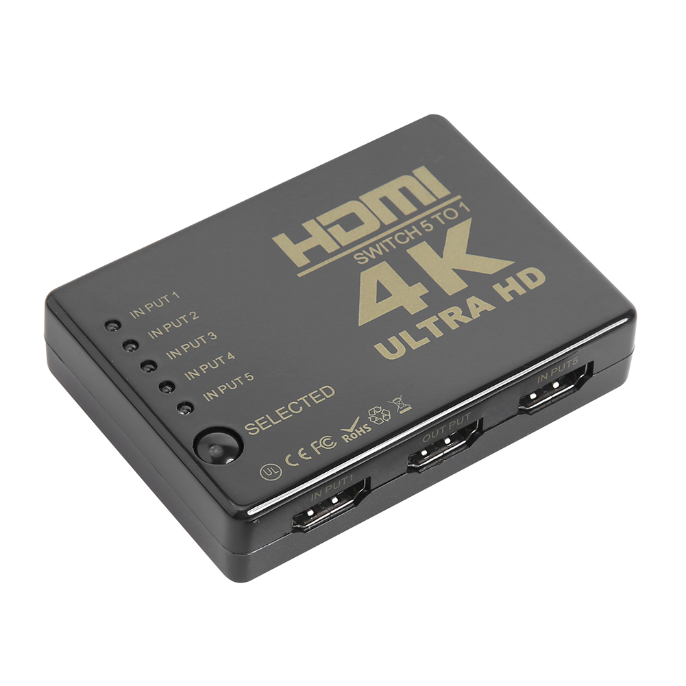 

4K 2K 5X1 Hdmi Switch Splitter 5 Input 1 Output Video Switcher With Remote, 501 Original