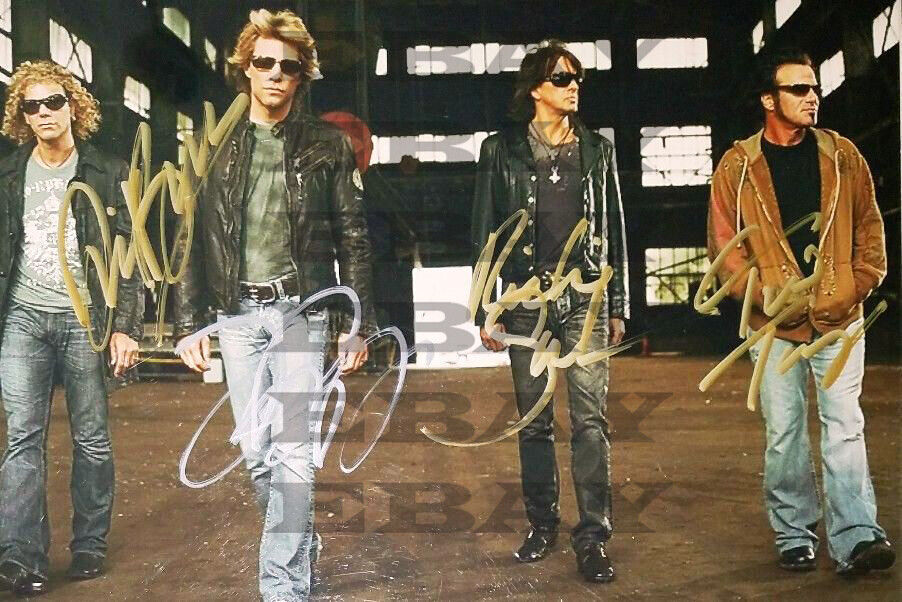 BON JOVI the BAND Autographed signed 8x10 Photo Poster painting Reprint