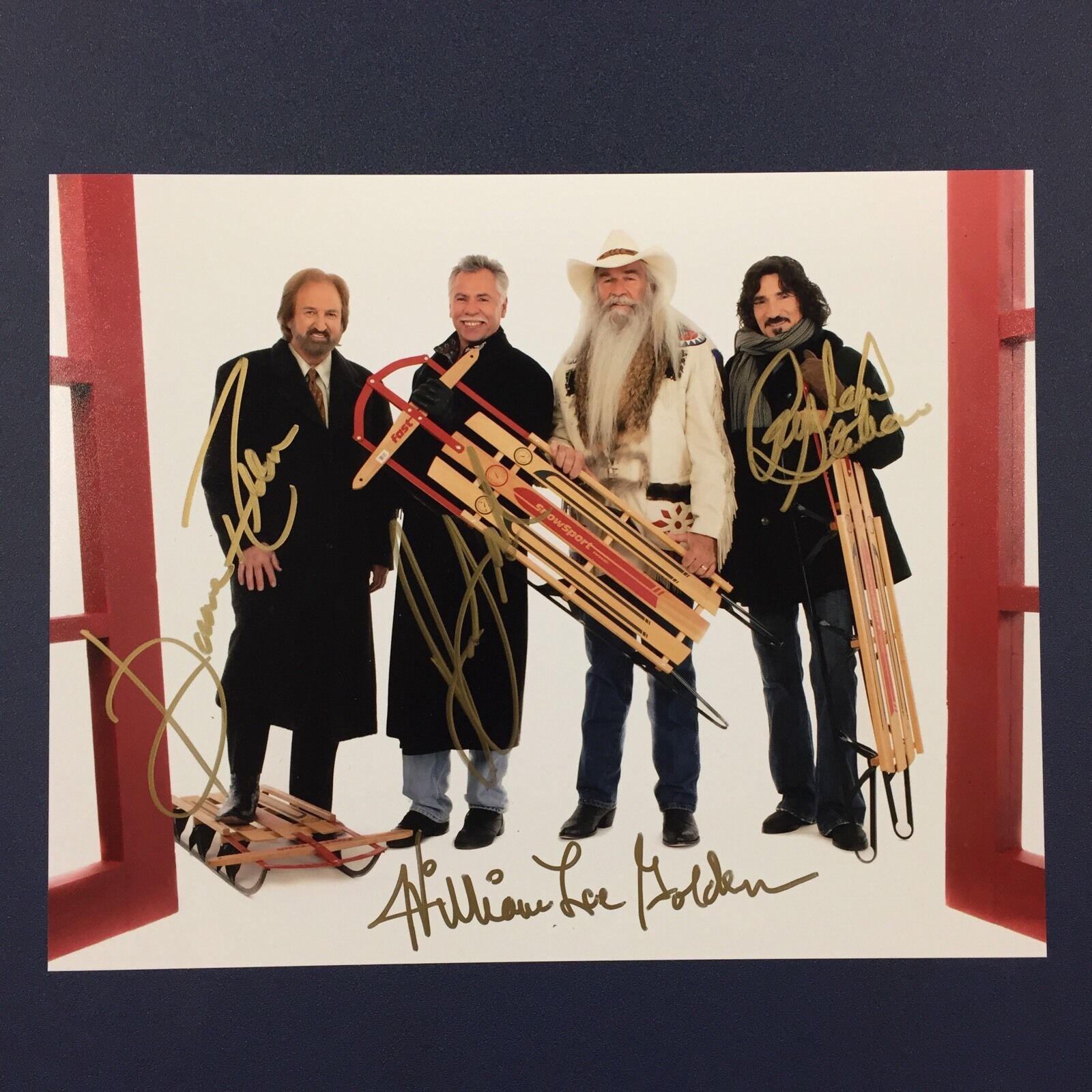 THE OAK RIDGE BOYS SIGNED 8X10 Photo Poster painting FULL BAND AUTOGRAPHED VERY RARE PROOF COA