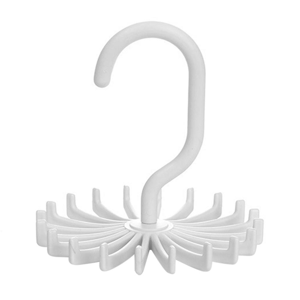 

Mini Plastic Tie Rack 20 Ties Hanger Rotating Hook Belts Scarves Holder, 501 Original