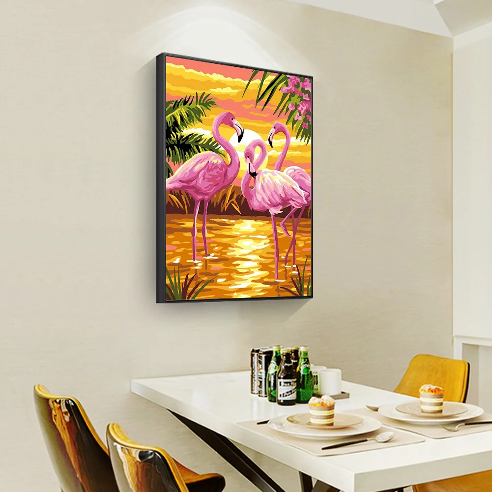 11ct 3-Strand Stampted Cross Stitch - Flamingo(36*46cm)