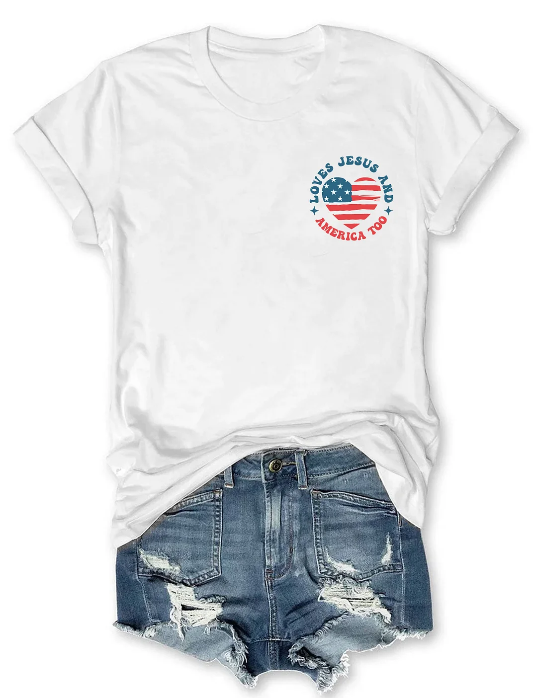 Loves Jesus And America Too T-shirt