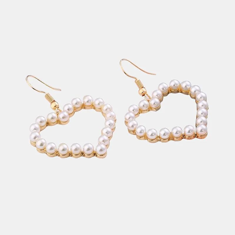 PEARL HEART EARRINGS