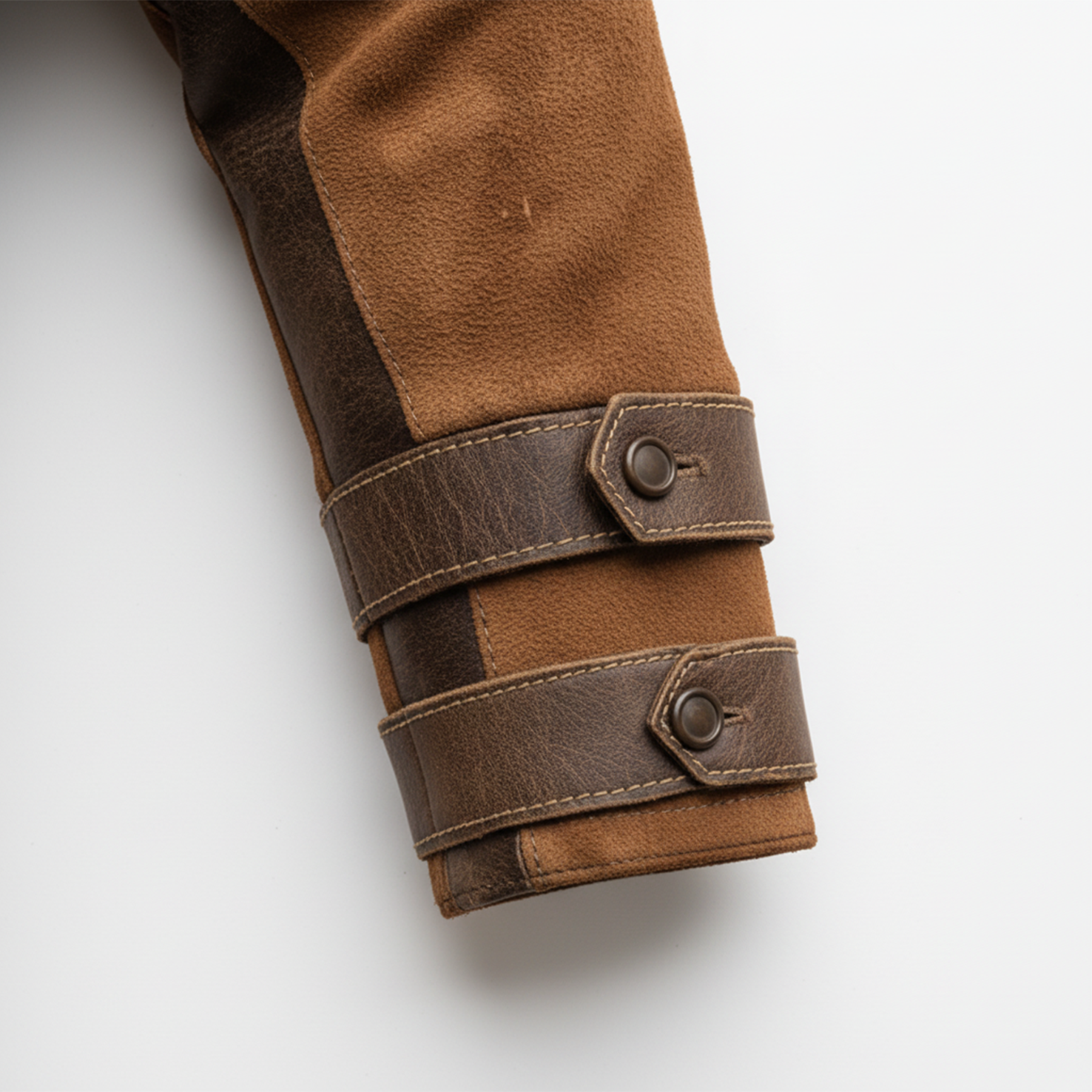 Men's Vintage Brown Suede Leather Shearling Coat