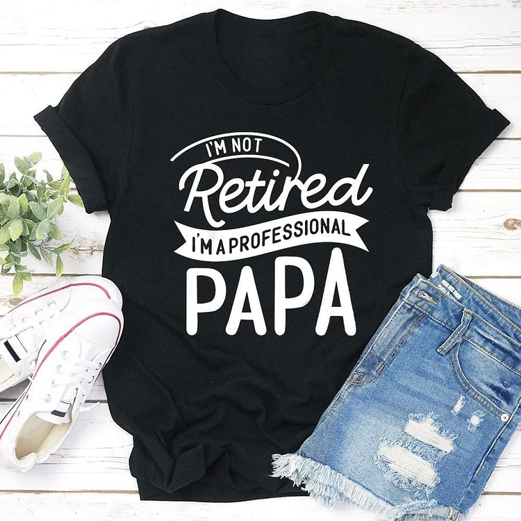 Retired Papa Shirt, Papa T-Shirt Tee - 02263