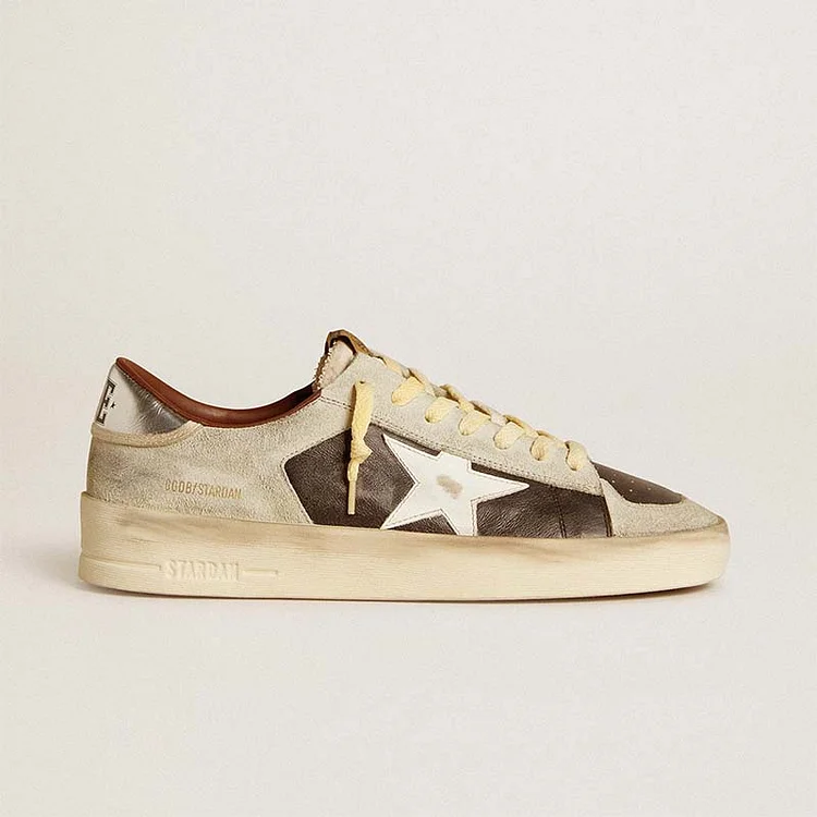 Golden Goose Stardan de ante y piel con estrella de piel y refuerzo del talón laminado