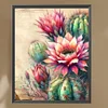 5D DIY Full Square Drill Diamond Painting Cactus Flower Home Decor Art 40x50cm