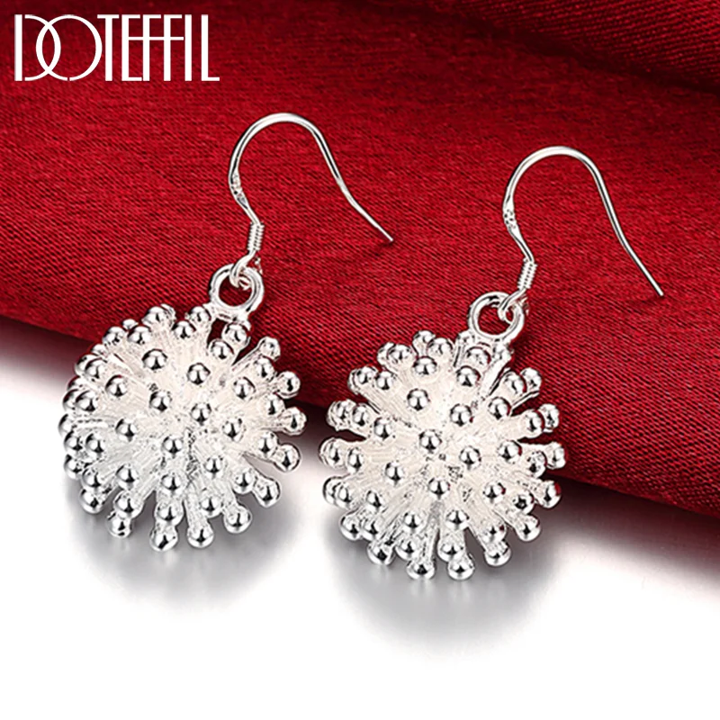 DOTEFFIL 925 Sterling Silver Fireworks Earrings High Quality Charm Women Jewelry 