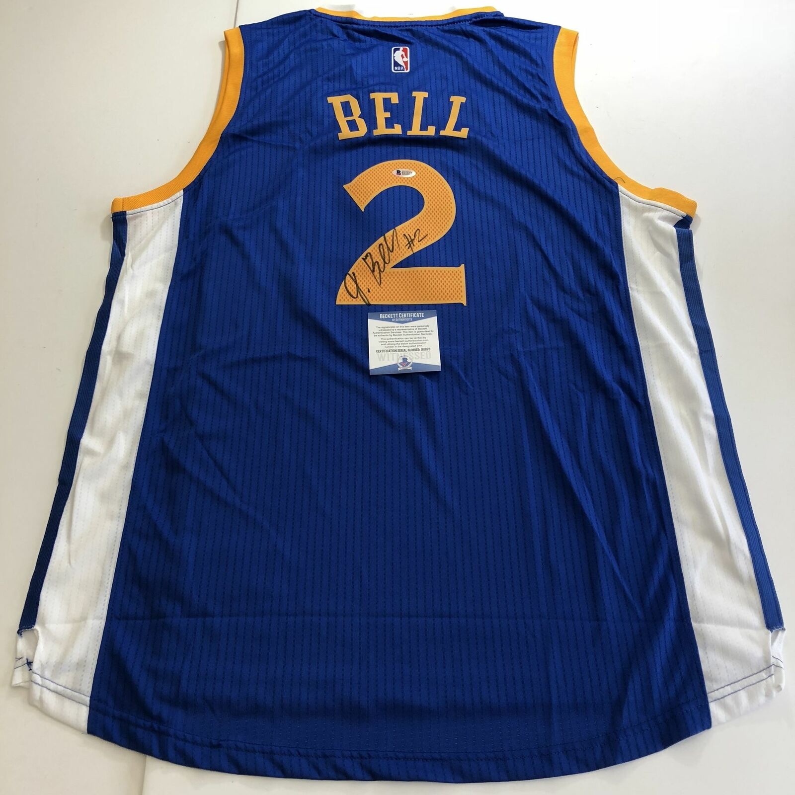 Jordan Bell signed jersey BAS Beckett Golden State Warriors Autographed