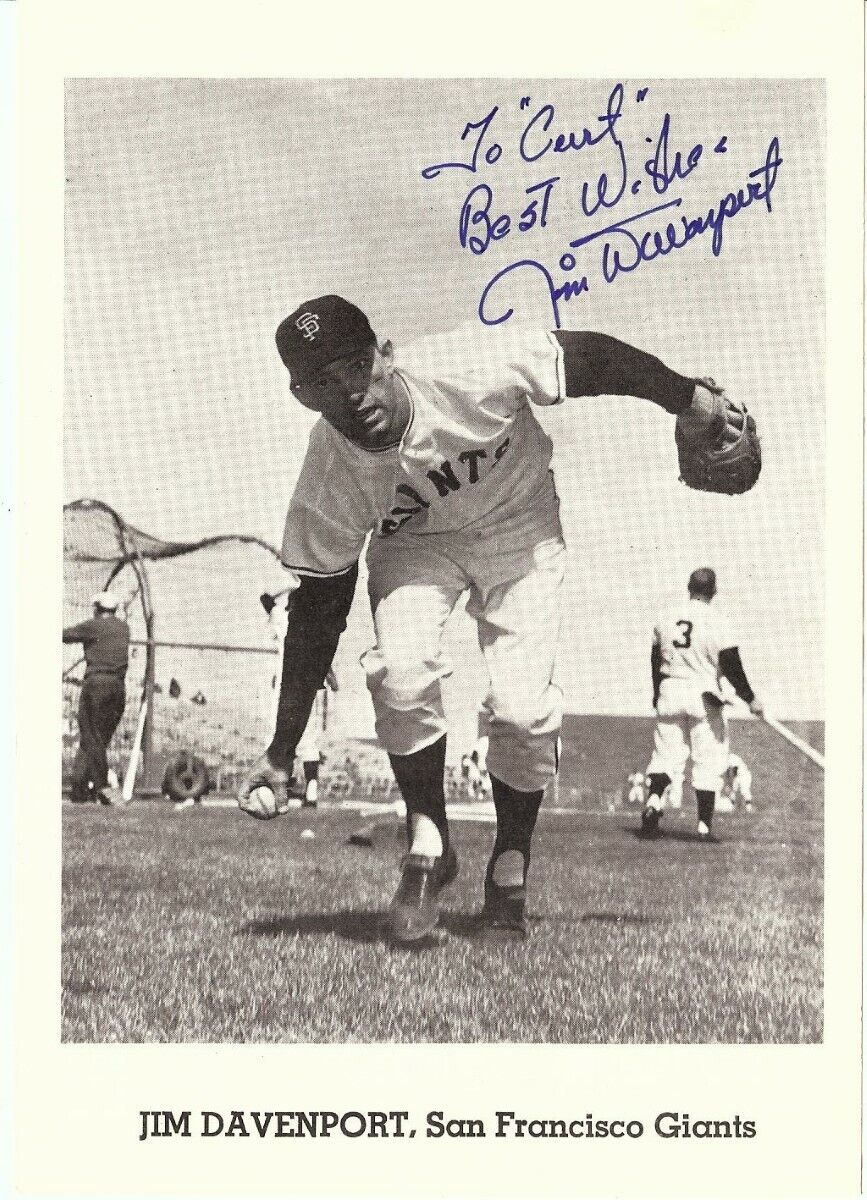 Jim Davenport Signed Autographed 5X7 Photo Poster painting Jay Publishing SF Giants Fielding COA