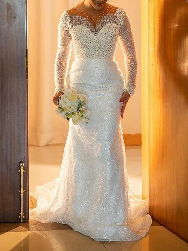 Elegant V-Neck Beaded Decorated Backless Wrap Wedding Maxi Dress