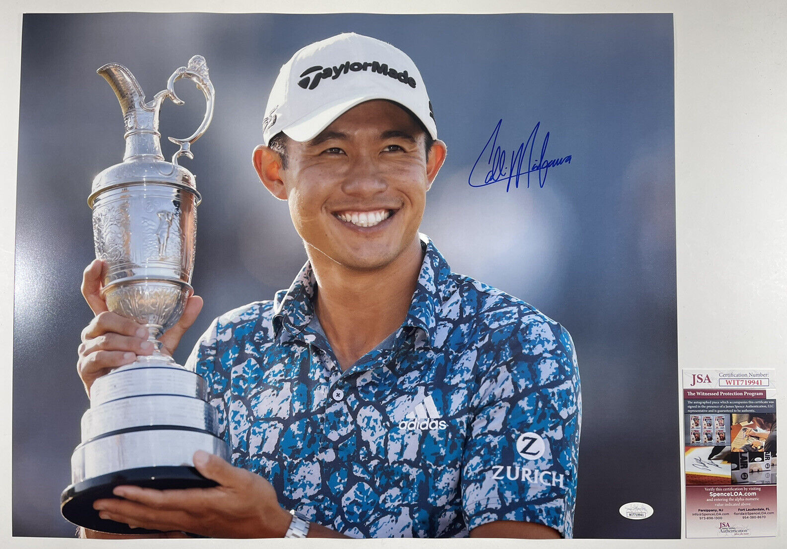 COLLIN MORIKAWA SIGNED BRITISH OPEN 16x20 Photo Poster painting AUTHENTIC JSA COA #WIT719941