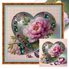 (US Local)Heart Peony -11CT Stamped Cross Stitch Kit(40x40cm)