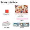 Little Bear 2027 DIY Diamond Painting Calendar Set with Special Shaped Partial Drill, 7.68x6.69 inch Monthly Flip Tabletop Calendar for Adults Beginners Home Office Decor Gift
