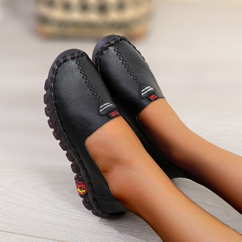 Slip Ons Woman Flats Comfy Nurse Wide Fit Loafers