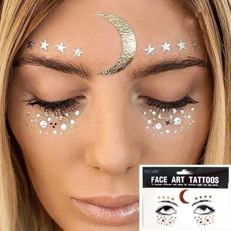 Tattoo Diamond Makeup Eyeliner Eyeshadow Face Sticker Jewel Eyes Makeup Crystal Eyes Sticker