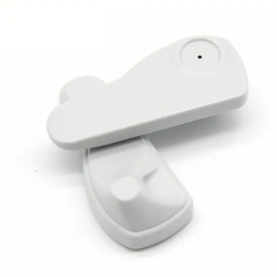 Dual Frequency UHF Rfid Electronic Tag Clothing Inventory ABS EAS Anti-Theft Buckle