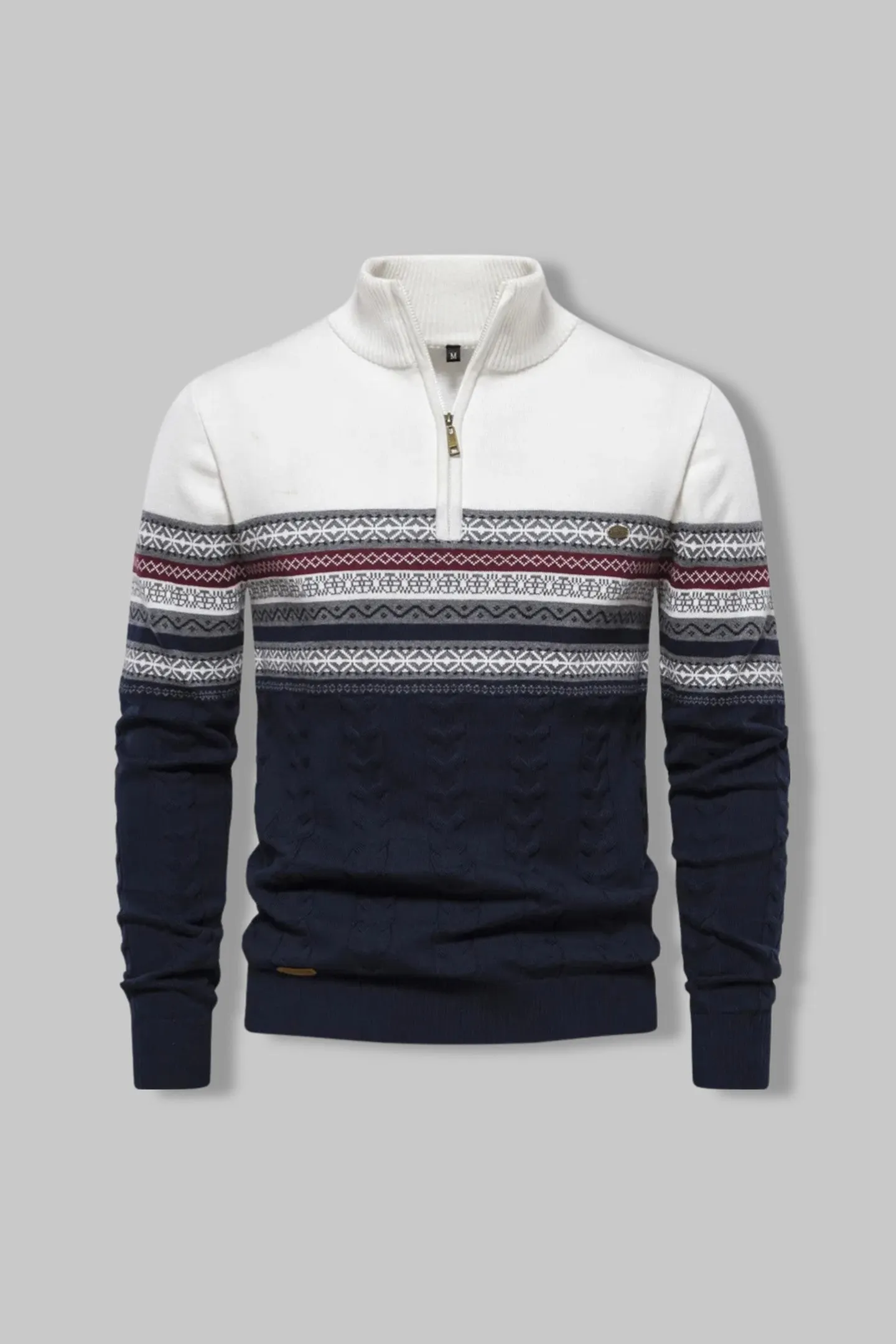 Men's Everest Cable Knit Quarter Zip Jumper &ndash; Alpine Warmth