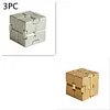 Stress Relief Toy Premium Metal Infinity Cube Portable Decompresses Relax Toys for Children Adults