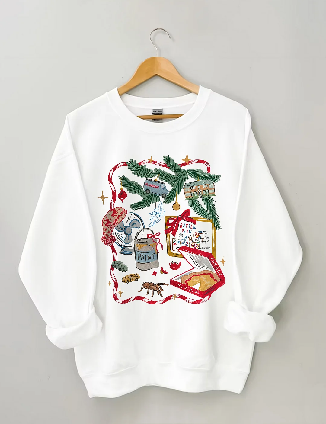 Home Alone Battle Plan Map Christmas Sweatshirt