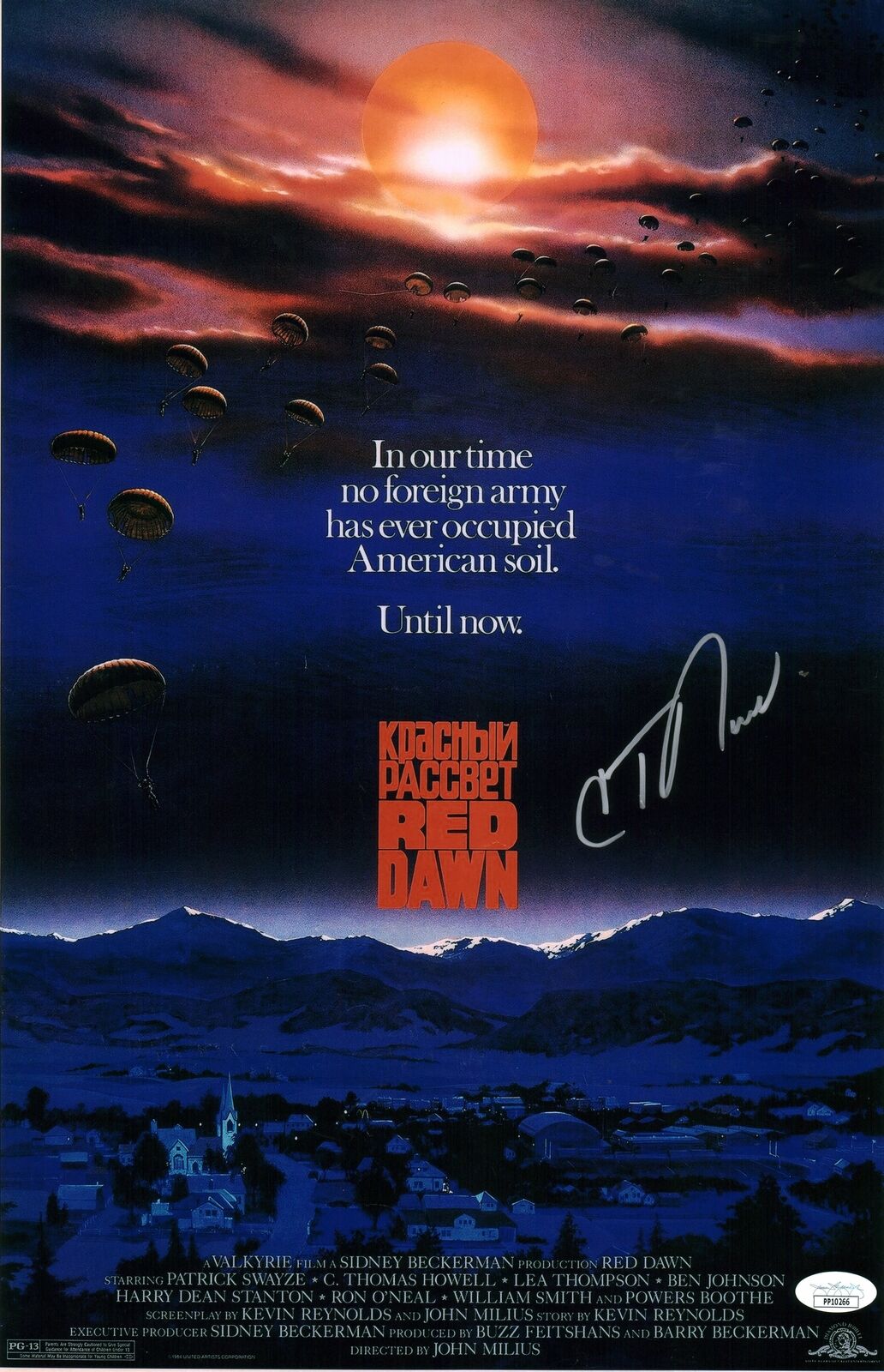 C Thomas Howell Red Dawn 11x17 Photo Poster painting Poster Signed Autograph JSA Certified COA