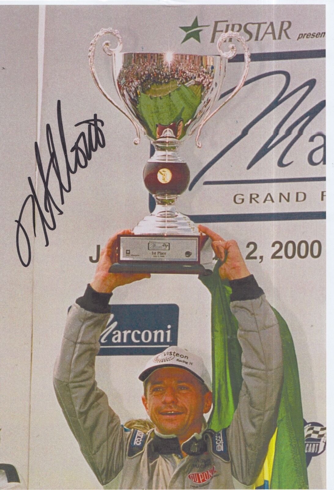 Roberto Moreno Hand Signed Indy 500 12x8 Photo Poster painting 3.