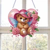 Valentine Day 2D Flat DIY Diamond Art Pendant Diamond Painting Crafts Set (Bear)