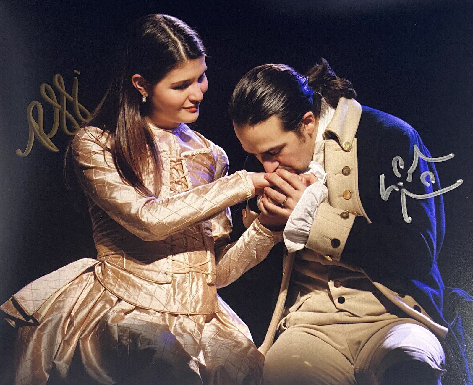 Lin Manuel Miranda & Phillipa Soo Signed Autographed 8x10 Photo Poster painting HAMILTON