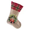 Linen Diamond Painting Christmas Socks 5D Rhinestone Xmas Socks for Kid Gift