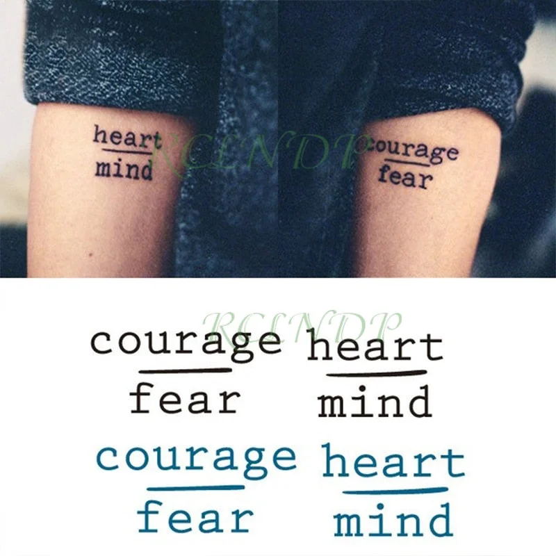 Waterproof Temporary Tattoo Sticker Love Heart Pattern Letters Design Arabic Writing Flash Tatoo Fake Tatto for Woman Men