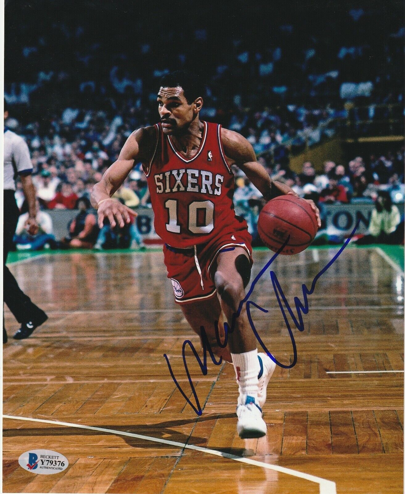 MAURICE CHEEKS Signed Philadelphia SIXERS 8x10 Photo Poster painting w/ Beckett COA