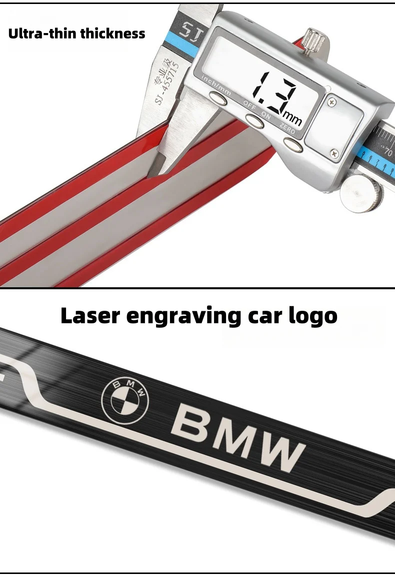 Car universal style stainless steel welcome door sill strip