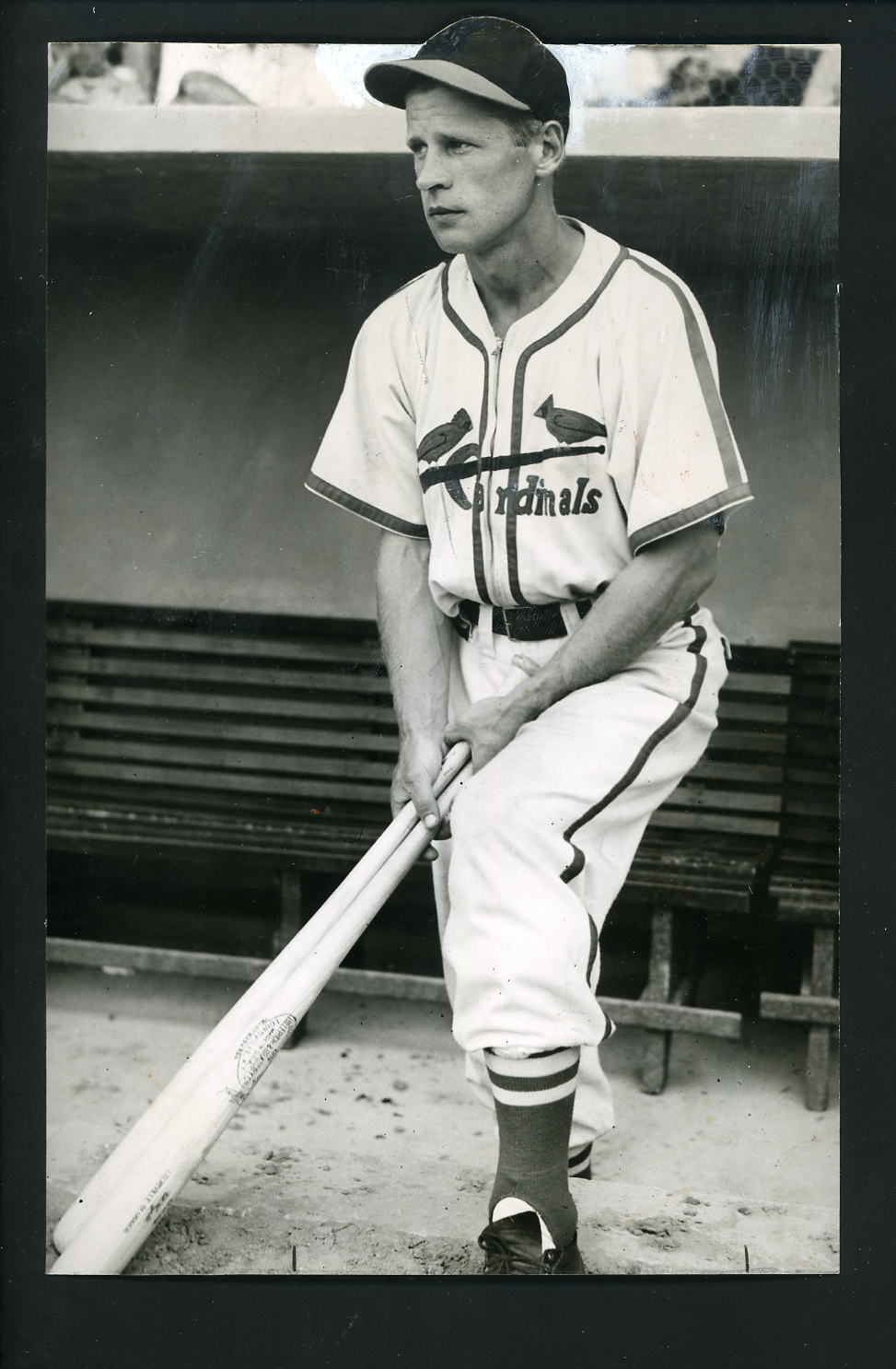 Eddie Kazak circa 1950 Press Photo Poster painting St. Louis Cardinals