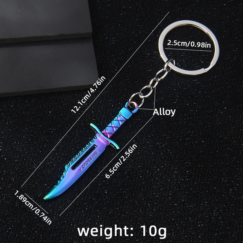 Retro Punk Sword Alloy Unisex Keychain