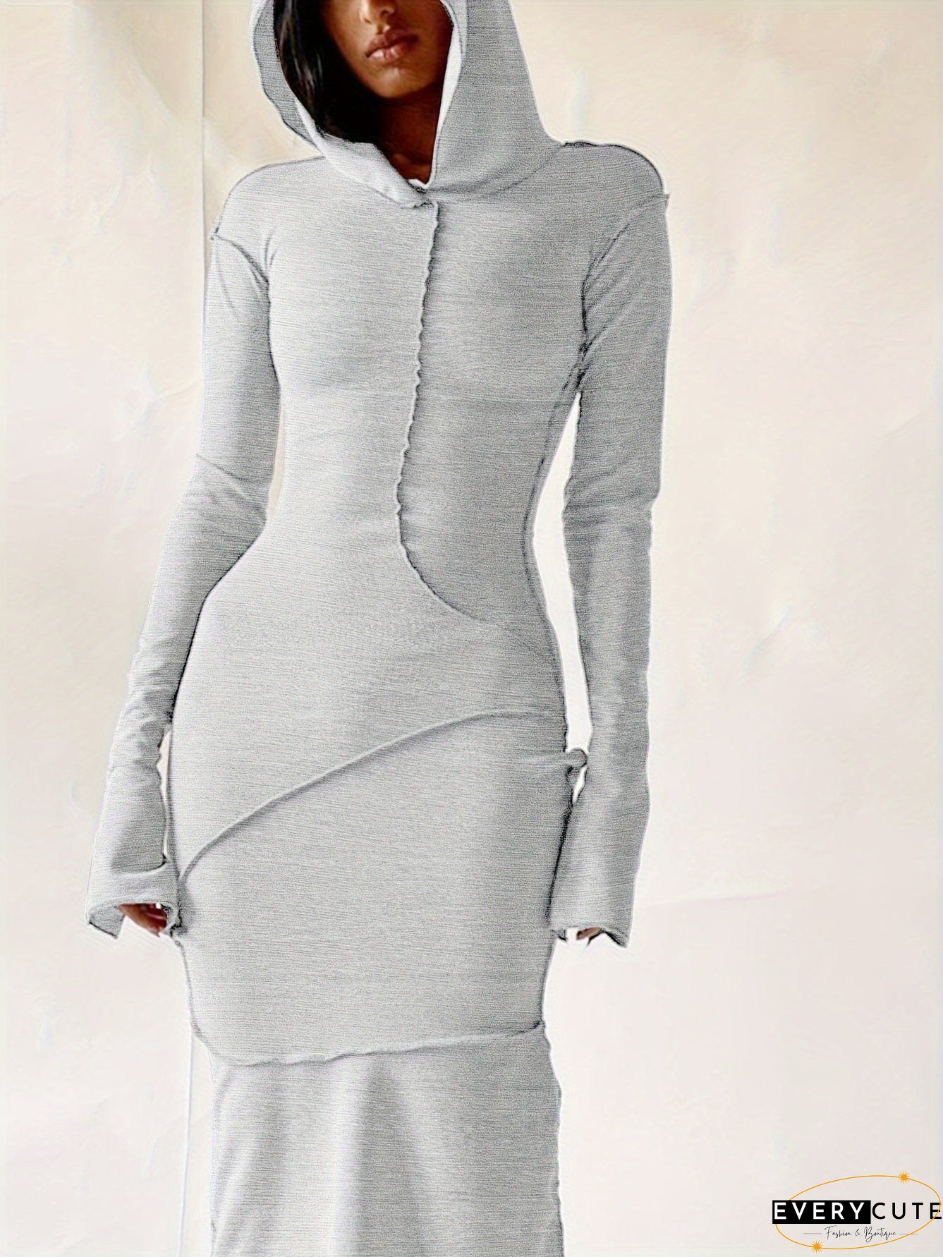 Flattering Maxi Dress with Contrasting Stitches