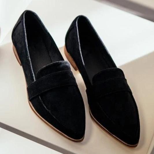 Women's pointed toe slip on flats summer comfortable flat loafers shoes