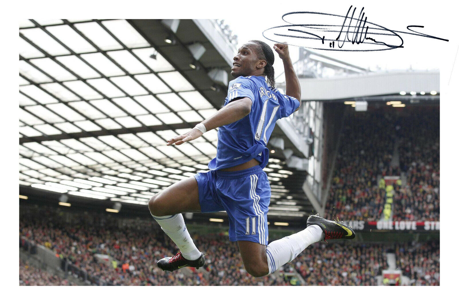 Didier Drogba Signed A4 Autograph Photo Poster painting Print Chelsea FC Champions League 2012